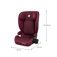 IslaBaby SafiroFix i-Size – autosedačka 100–150 cm, 15–36 kg s ISOFIX | Mesh Burgundy