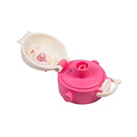 Školská fľaša so slamkou Akuku 480 ml, pink