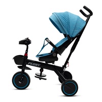 Detská trojkolka Baby Mix Peony EVA modrá (poškodený obal)