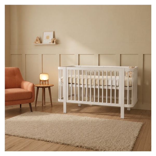 Detská oválna postieľka Klára New Baby biela