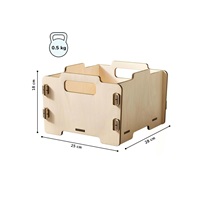 Drevený úložný box na hračky prírodný