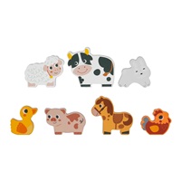 Drevené puzzle Farma so zvieratkami