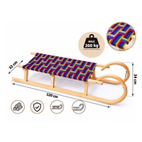 Klasické drevené sánky s povrazom 120 cm  BAYO