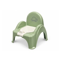 Hrajúci detský nočník s poklopom Turtle light green