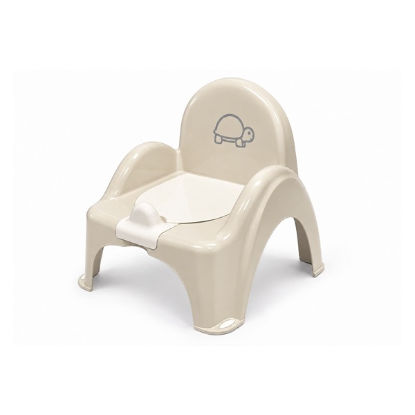 Hrajúci detský nočník s poklopom Turtle light beige