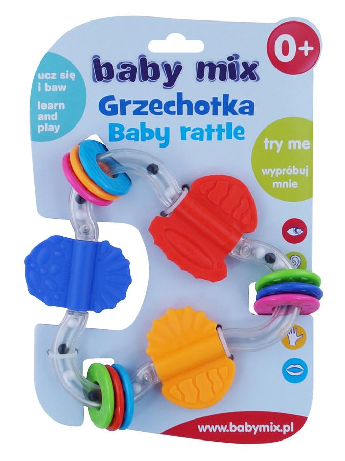 Detské hrkálka Baby Mix farebný trojuholník, Podľa obrázku