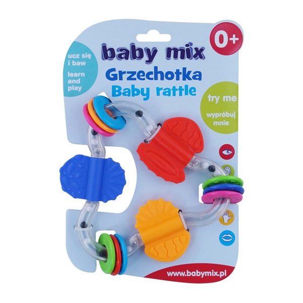 Detské hrkálka Baby Mix farebný trojuholník