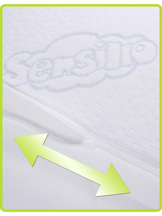 Dojčenský vankúš - klin Sensillo biely 59x37 cm