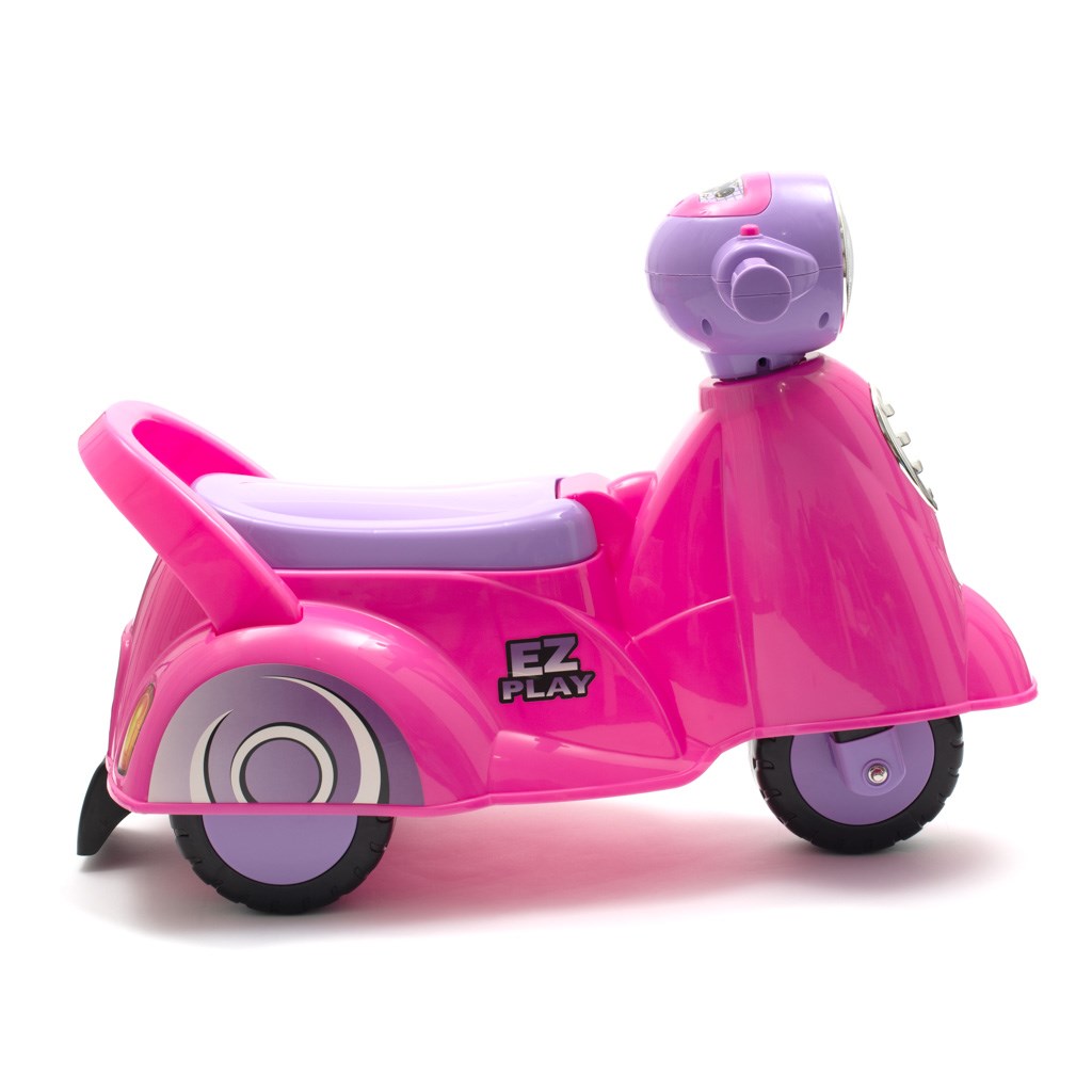 Detské odrážadlo motorka so zvukom Baby Mix Scooter ružové