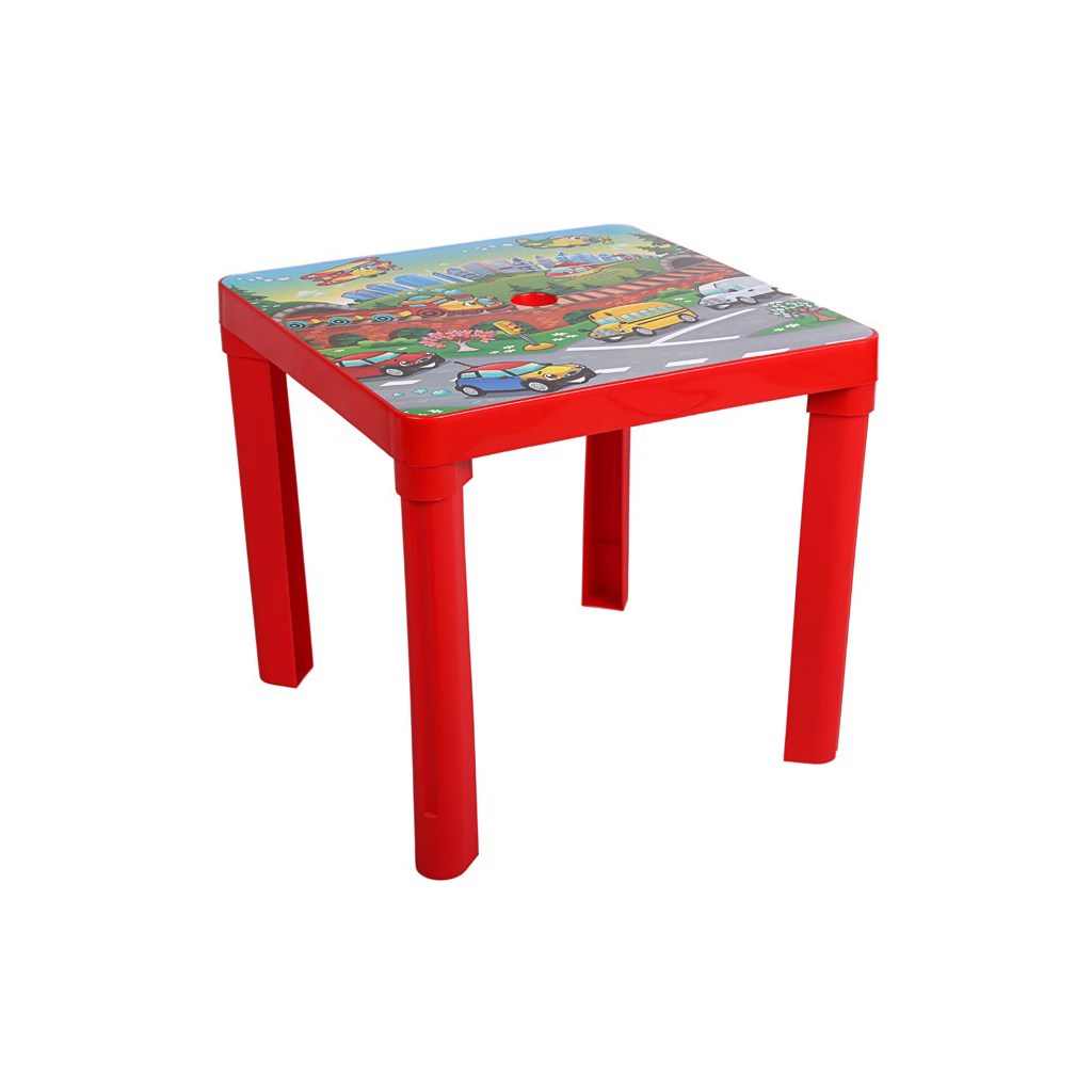 Detský záhradný nábytok - Plastový stôl červený, Červená