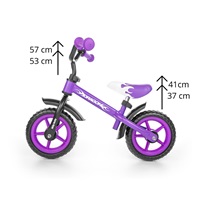 Detské odrážadlo kolo Milly Mally Dragon purple
