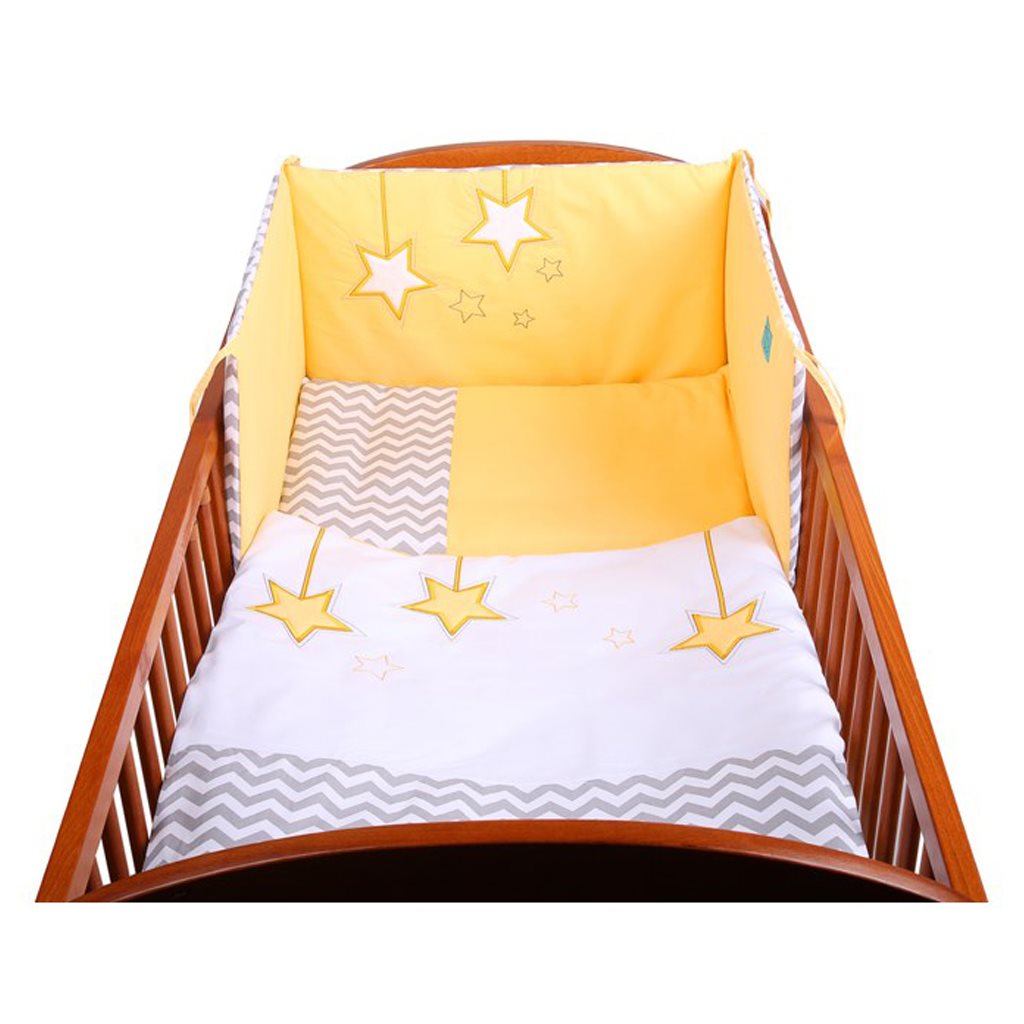 6-dielne posteľné obliečky Belisima Hviezdička 100x135 žlté Žltá