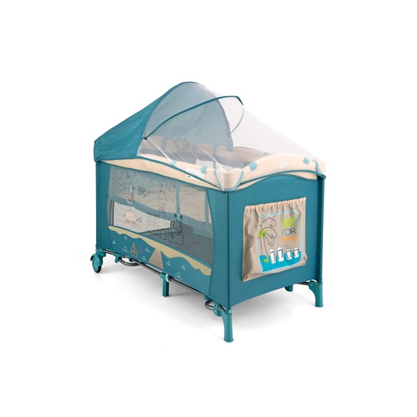 Cestovná postieľka Milly Mally Mirage Deluxe blue bird